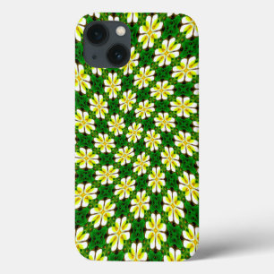 黄フランギパニ模様 iPhone 13ケース