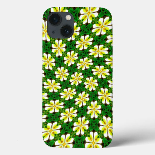 黄フランギパニ模様 Case-Mate iPhoneケース (裏面)