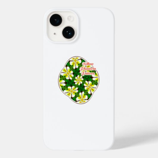 黄フランギパニ模様 Case-Mate iPhoneケース (裏面)