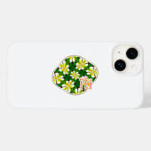 黄フランギパニ模様 Case-Mate iPhoneケース (裏面 (横))