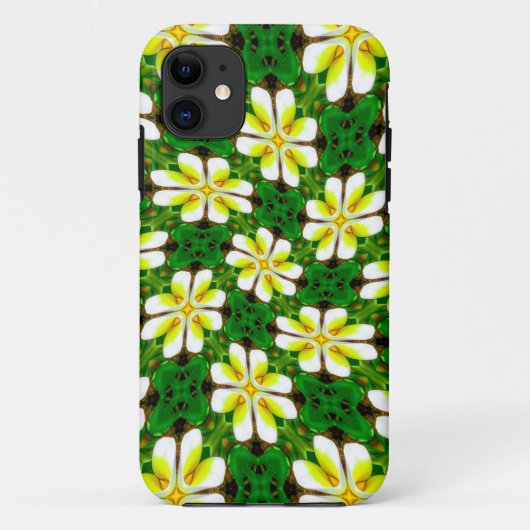 黄フランギパニ模様 Case-Mate iPhoneケース (裏面)