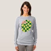 黄フランギパニ模様 Tシャツ (正面フル)