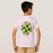 黄フランギパニ模様 Tシャツ (裏面フル)