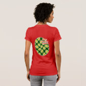黄フランギパニ模様 Tシャツ (裏面フル)