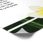 黄フランジパニプルメリア結婚の座席表 ポスター (角)