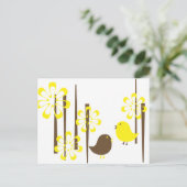 黄フレンドリー色の鳥 ポストカード (スタンド正面)