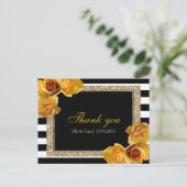 黄フローラありがとうはがき ポストカード (スタンド正面)