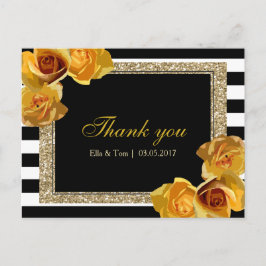 黄フローラありがとうはがき ポストカード