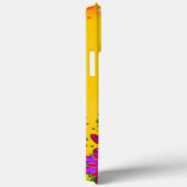 黄フローラお洒落吸光パーソナライズされた Case-Mate iPhoneケース (裏面 / 右)