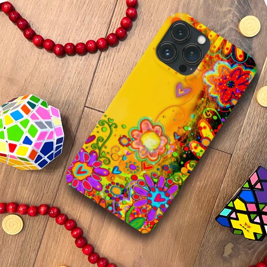 黄フローラお洒落吸光パーソナライズされた Case-Mate iPhoneケース