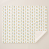 黄フローラデザイン シェルパブランケット (正面(横))