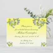 黄フローラブライダルシャワー 招待状 (スタンド正面)