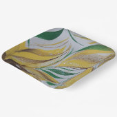 黄フローラプレート ペーパープレート (傾斜あり)