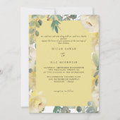 黄フローラ両親結婚の 招待状 (正面)