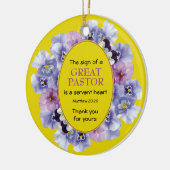 黄フローラ感謝の気持ち セラミックオーナメント (左)