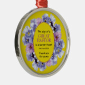 黄フローラ感謝の気持ち メタルオーナメント (右)