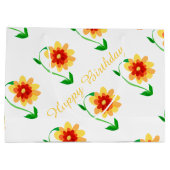 黄フローラ抱き枕 ラージペーパーバッグ (裏面)