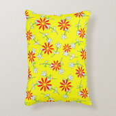 黄フローラ紫モノグラム4ルース アクセントクッション (正面(垂直))