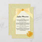 黄フローラ結婚の安全措置 エンクロージャーカード (正面/裏面)