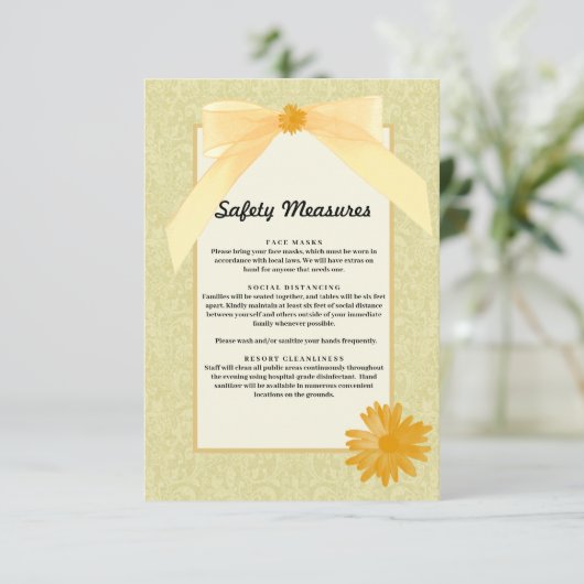 黄フローラ結婚の安全措置 エンクロージャーカード (スタンド正面)