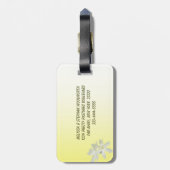 黄フローラ結婚ズ ラゲッジタグ (裏面縦)