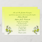 黄フローラ結婚ズ 招待状 (正面/裏面)