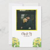 黄フローラ結婚テーマ 招待状 (裏面)