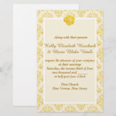 黄フローラ結婚式招待状 便箋 (正面/裏面)