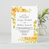 黄フローラ結婚式招待状 招待状 (スタンド正面)