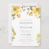 黄フローラ結婚式招待状 招待状 (正面)