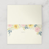 黄フローラ結婚折り畳み座席表 プレイスカード (外部開封)