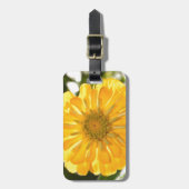 黄フローラ黄花黄デイジー ラゲッジタグ (正面縦)