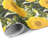 黄フローラ黄花黄デイジー ラッピングペーパー (ロールコーナー)