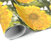 黄フローラ黄花黄デイジー ラッピングペーパー (ロールコーナー)