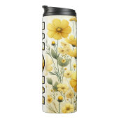 黄フローラ/花最高の母今まで タンブラー (回転右)