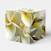 黄プルメリアサンキューユー結婚式の引き出物ボックス フェイバーボックス (裏面サイド)