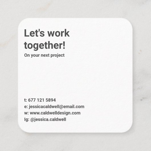 黄ミニマルモダン色とティール(緑がかった色)のグラフィックはっきりしたデザイン スクエア名刺 (裏面)