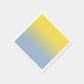 黄ミニマル色ライトブルーグラデーション スタンダードカクテルナプキン (角)