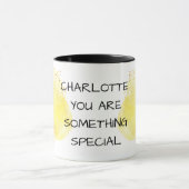 黄ミニマル色紅斑花特別人物 マグカップ (中央)