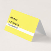 黄モダンはっきりした色・白ミニマリスト 名刺 (正面)