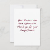 黄モダンひまわりフラットサンキューカード サンキューカード (裏面)