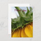 黄モダンひまわりフラットサンキューカード サンキューカード (正面/裏面)
