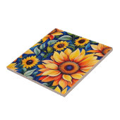 黄モダンひまわり タイル (側面)