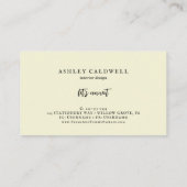 黄モダンひまわり 名刺 (裏面)