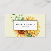 黄モダンひまわり 名刺 (正面)
