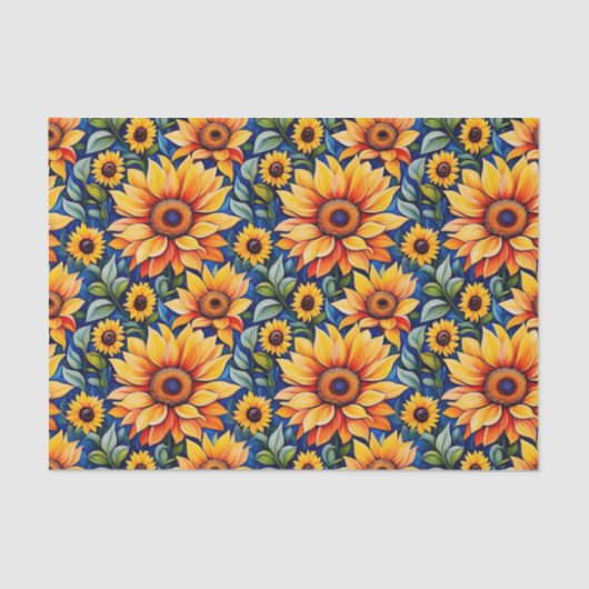 黄モダンひまわり 薄葉紙 (正面)