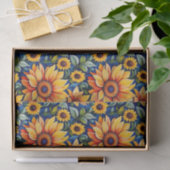 黄モダンひまわり 薄葉紙 (ギフト)