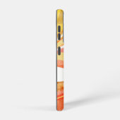 黄モダンオレンジストライプ抽象芸術カスタム SAMSUNG GALAXYケース (右側面)