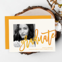 黄モダングラデーションタイポグラフィフォトグラッドパーティー