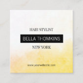 黄モダングラデーション色 スクエア名刺 (正面)